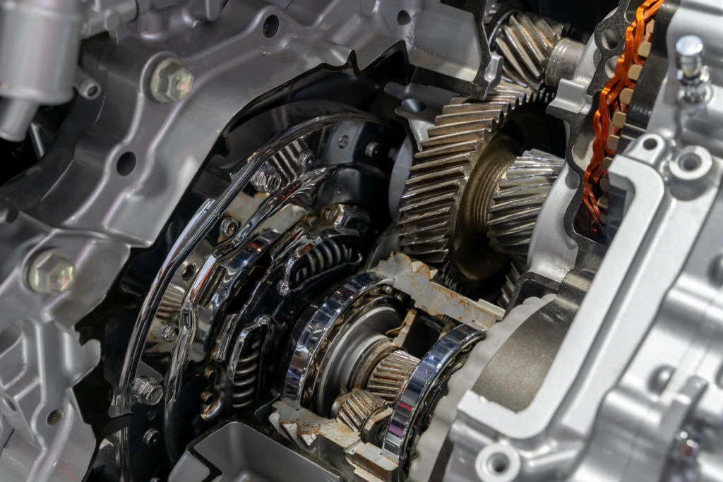 Close-up of a vehicle transmission, representing the problems lemon law attorneys review in Transmission Defect Claims.